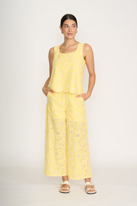 Juicy Details Pant - Yellow Flower