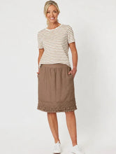 Load image into Gallery viewer, Ruffle Hem Skirt - Mocha
