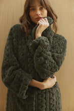 Load image into Gallery viewer, Gabriella Plush Long Robe Olive
