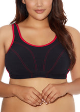 Load image into Gallery viewer, Goddess Sport Soft Cup Sports Bra Black/Red
