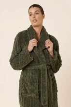Load image into Gallery viewer, Gabriella Plush Long Robe Olive
