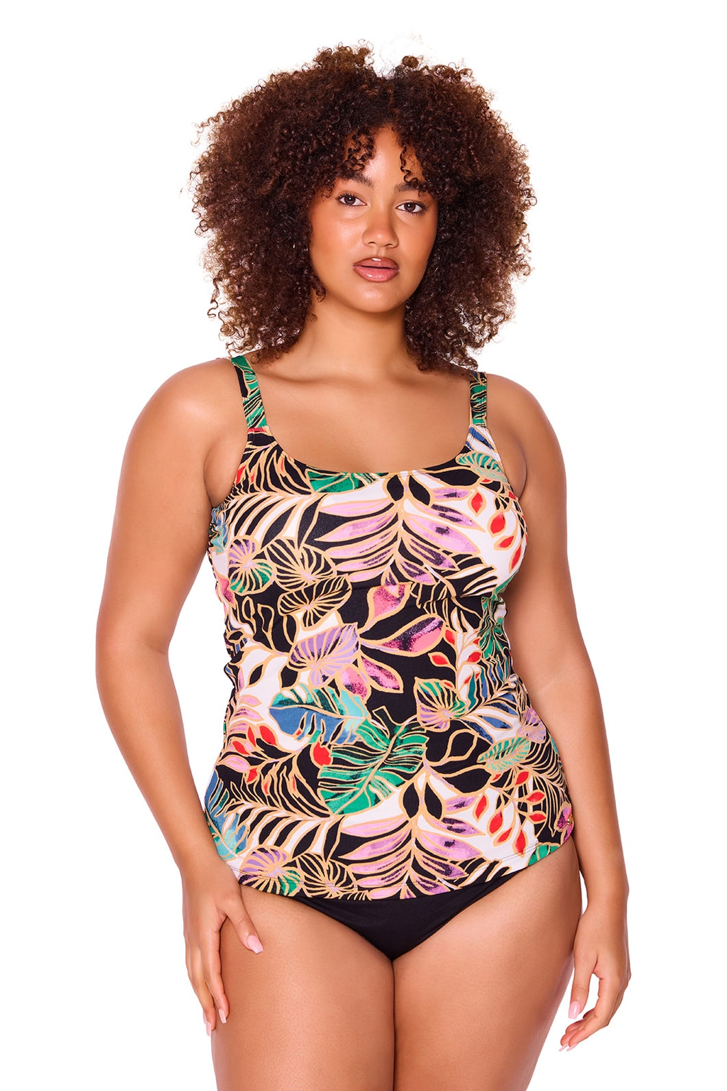 Tropicana Scoop Neck Tankini Top Tropicana