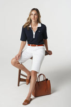 Load image into Gallery viewer, Trail Cotton Half Sleeve Polo - Navy
