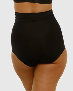 Smooth High Waist Brief - BLACK - HH072