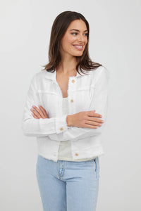 Bella Linen Jacket / White