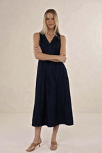 Load image into Gallery viewer, IVY DENIM MIDI DRESS - DARK BLUE
