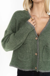 HUMIDITY Romi Cardi / Green & Grey