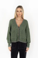 Load image into Gallery viewer, HUMIDITY Romi Cardi / Green &amp; Grey
