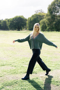 HUMIDITY Romi Cardi / Green & Grey