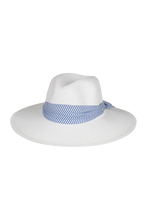 Load image into Gallery viewer, Kimberly Wide Brim White/ Blue
