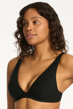 Load image into Gallery viewer, Honeycomb Longline Underwire Bra / Black
