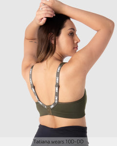 Hotmilk Zen Wirefree Maternity Sports Bra / Olive