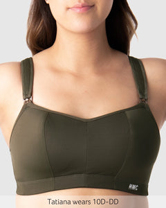 Hotmilk Zen Wirefree Maternity Sports Bra / Olive