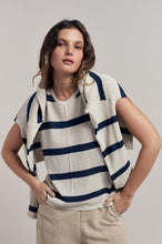 Load image into Gallery viewer, LL Ivy Knit Tank - Navy &amp; Natural
