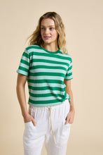 Load image into Gallery viewer, Little Lies Tilly Stripe Tee - Green / Blue
