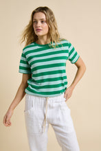 Load image into Gallery viewer, Little Lies Tilly Stripe Tee - Green / Blue
