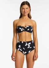 Load image into Gallery viewer, Elora Bloom Moulded Bandeau Bikini Top - Black
