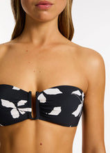 Load image into Gallery viewer, Elora Bloom Moulded Bandeau Bikini Top - Black
