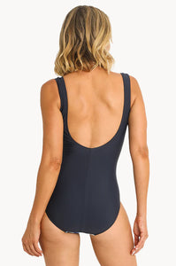 Jantzen Square Neck One Piece Navy / Floral