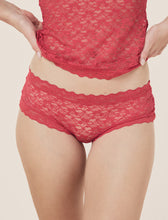 Load image into Gallery viewer, Lulu Lace Boyshort Knicker Amour Rose
