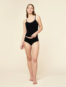 Ellie Lace Trim Cami - Black