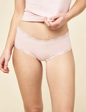 Load image into Gallery viewer, Ellie Lace Trim Boyshort Knicker - Papinelle Pink
