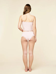 Ellie Lace Trim Boyshort Knicker - Papinelle Pink