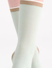Load image into Gallery viewer, LINA FINE STRIPE CREW SOCK - GELATO
