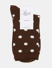 Load image into Gallery viewer, GIGI SPOT CREW SOCK - ESPRESSO
