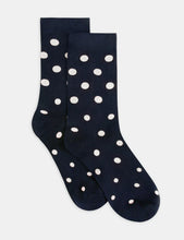 Load image into Gallery viewer, GIGI SPOT CREW SOCK - NAVY
