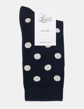 Load image into Gallery viewer, GIGI SPOT CREW SOCK - NAVY
