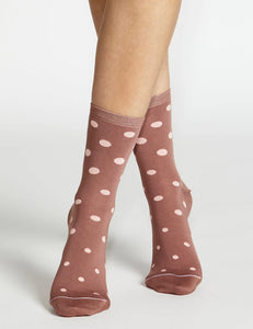 Gigi Spot Crew Sock / Mink