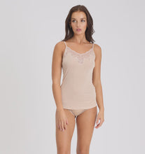 Load image into Gallery viewer, Silk Jersey Lace Camisole Petal
