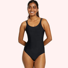 Load image into Gallery viewer, Tween/Teen Girls Period Swim One Piece - Black
