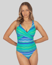 Load image into Gallery viewer, High Seas D-E Cup Wrap One Piece Swimsuit Atlantic
