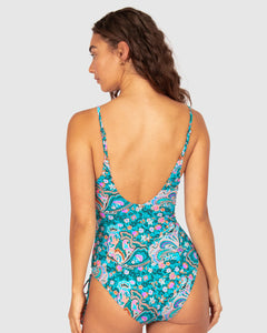 South Beach Ruched Side One Piece Swimsuit