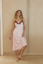 Load image into Gallery viewer, Magnolia Silky Satin Long Gown Pink
