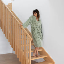 Load image into Gallery viewer, Bambury Microplush Bath Robe, Sage

