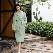 Load image into Gallery viewer, Bambury Microplush Bath Robe, Sage
