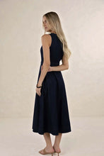 Load image into Gallery viewer, IVY DENIM MIDI DRESS - DARK BLUE
