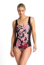 Load image into Gallery viewer, Wisteria Poolproof DD/E Vee Side One Piece Black/Pink

