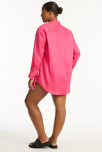 Load image into Gallery viewer, Resort Linen Cover Up / Hot Pink
