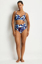 Load image into Gallery viewer, Rumba High Waist Gathered Side Pant Denim Blue
