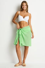 Load image into Gallery viewer, Salt Frayed Sarong Matcha
