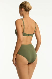 Eco Essentials Cross Front Multifit Bra / Khaki