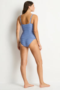 Solara Cross Front Multifit Tankini  Blue