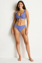 Load image into Gallery viewer, Solara Cross Front Multifit Bra Top Blue

