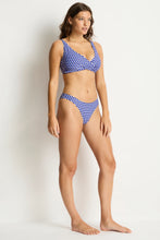Load image into Gallery viewer, Solara Cross Front Multifit Bra Top Blue
