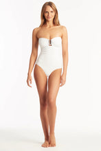 Load image into Gallery viewer, Spinnaker U Bar Bandeau One Piece / White
