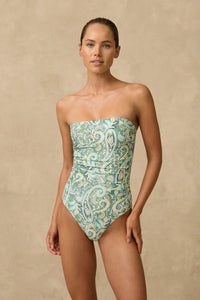 Lulu Ruched Bandeau One Piece
